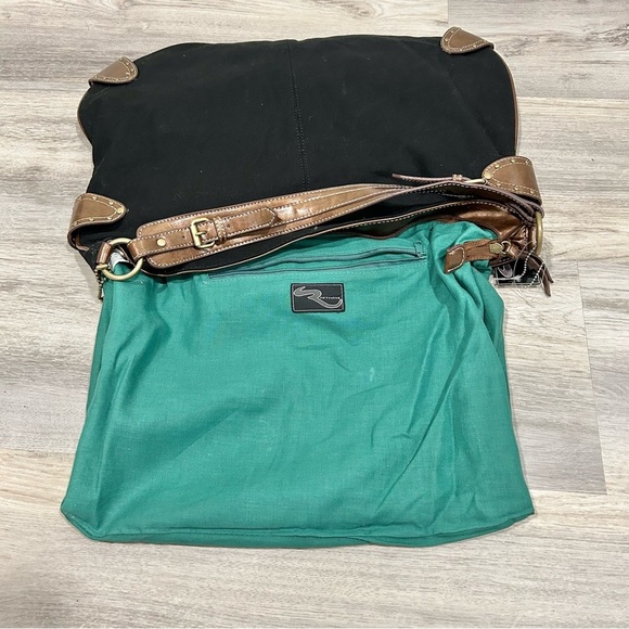 NWT Rampage Fifty Five Large Western Shoulder Bag Purse Black Brown Adjustable - Picture 10 of 12